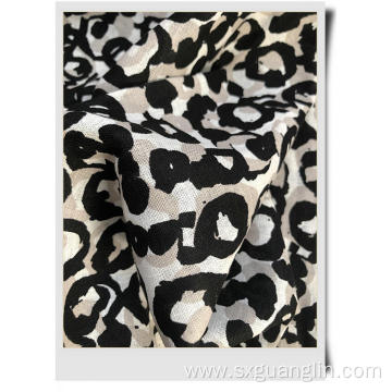 linen cotton black white print fabric